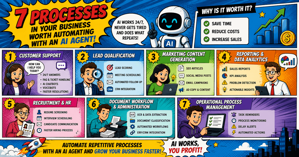 7 business processes to automate with an AI agent