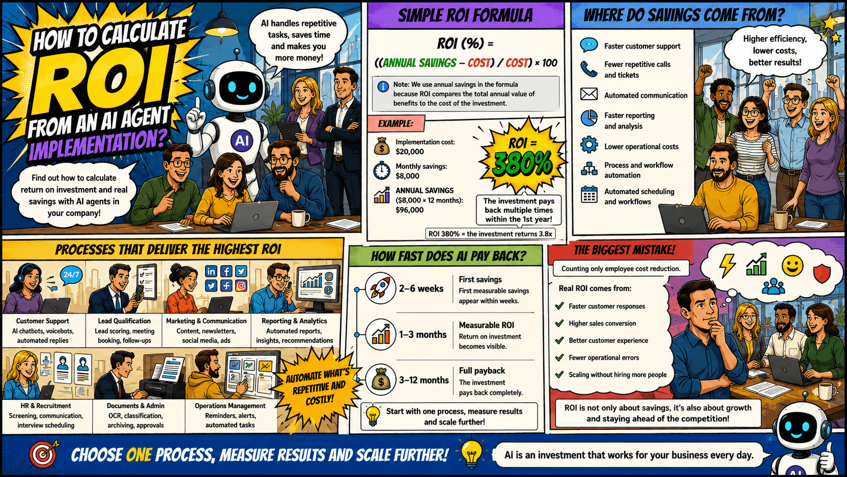 How to calculate ROI from AI agent implementation